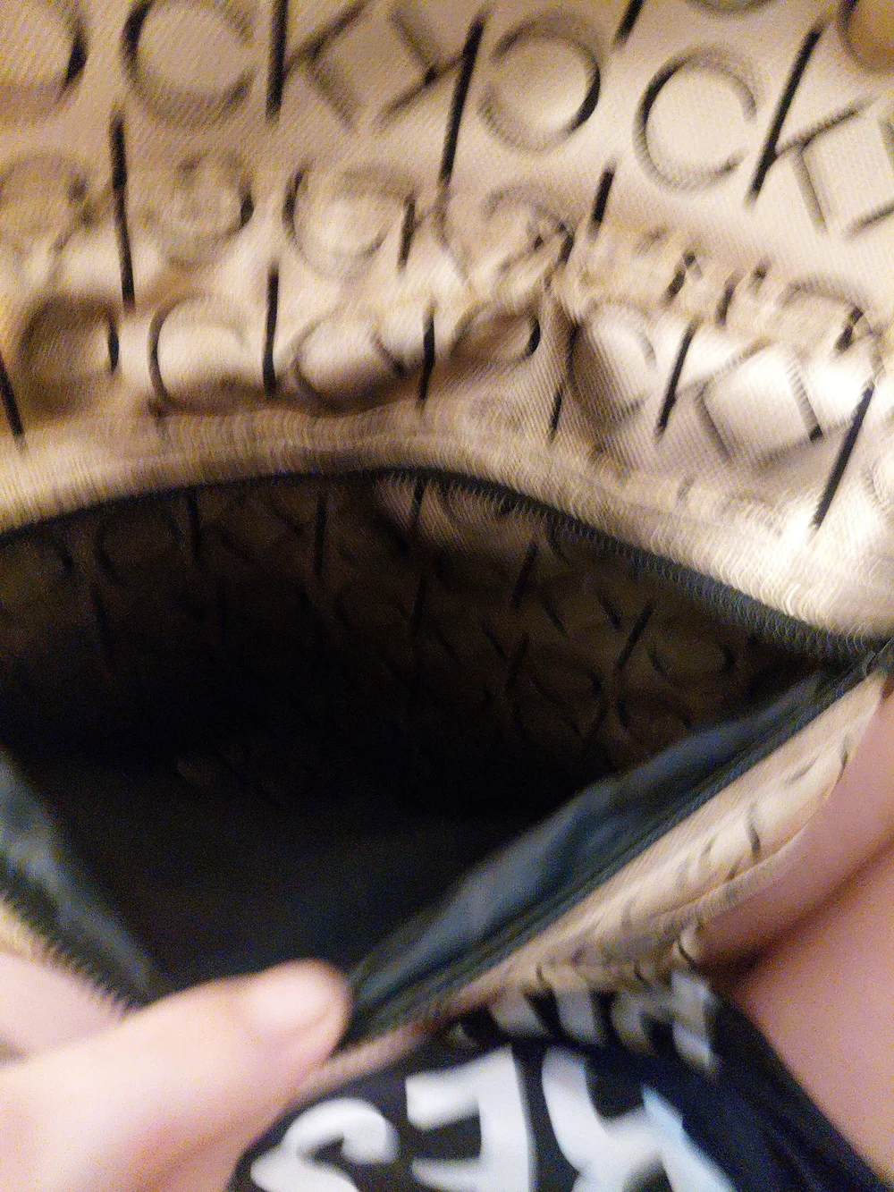Calvin Klein Gold Logo-Print Backpack
